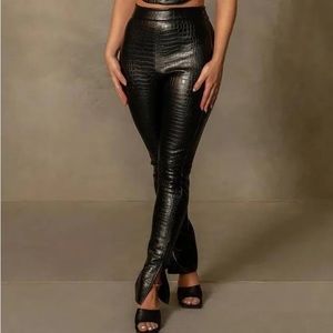 Meshki Annabelle High Waisted Croc Pants